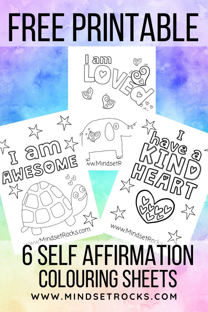 Free Printable Positive Affirmation colouring pages for kids - Welcome